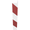 Crash guard angle | made of aluminium plate | indicating right | red / white